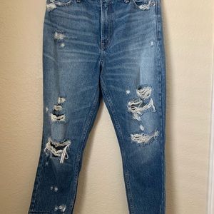 Abercrombie&Fitch high rise girlfriend jeans in size 8 blue denim